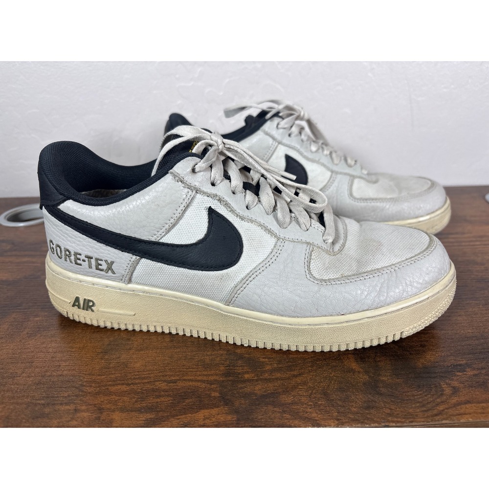 Nike Air Force 1 Low Gore-Tex Light Bone Black CK2630-001 Mens Sneakers Size 9.5